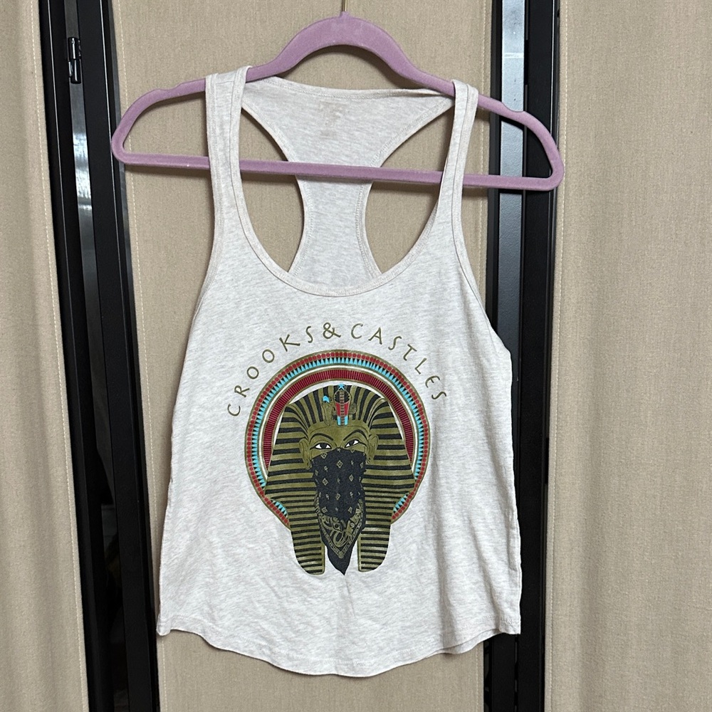 Crooks & Castles Graphic Cream Tank Top